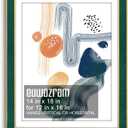 Suede 14x18 Frame - Single Frame, Christmas Elegant Green 14 x 18 Poster Frame with Mat for 12x16, 14x18 Picture Frames for Artwork, Puzzles, Photos and Movie Posters