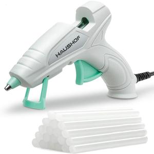 HAUSHOF Mini Hot Glue Gun Kit with Hot Glue Sticks (20-Piece), for Home Decoration & Crafts & Quick Repairs, 20W, 120V
