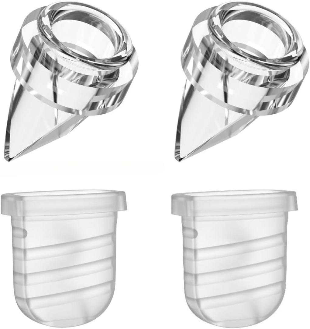 2PCS Duckbill Valves 2PCS Silicone Diaphragm, Wearable Breast Pump Replacement Parts Compatible with Lansinoh Discreet Duo Mammanuwa Nuliie S32 Series Breast Pump