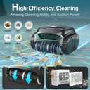 WYBOT C2 Cordless Robotic Pool Cleaner, Pool Vacuum for Inground Pools | Dual Filter with Ultra-fine Filtration, Lasts 180 Mins, Floor, Wall & Waterline Cleaning, App Control, Glossy Black