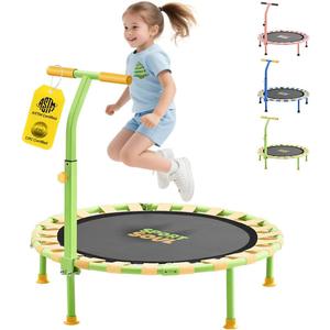 SPORTSOUL 36'' Mini Trampoline for Kids 3-6, Foldable & Spring-Free
