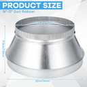 Zonon 16" to 12" Duct Reducer Single Wall Galvanized Metal Fitting HVAC Durable Transition Connector for Ventilation Systems Heating Cooling and Airflow Management