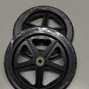 2Pcs 8 Inch Replacement Wheelchair Wheels for Walkers - Environmentally Friendly Rubber Material, Wear-Resistant PU Tires, Anti-Slip, and Durable ABS Wheel Hub (8IN Narrow 2Pcs)