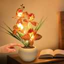 WSYEAR Orchid Lamp-Artificial Flower Night Light, Orchid Flower with Vase Lamp, LED Table Lamp Decorative Landscape Lights for Festival Party Home Decor