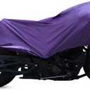 X AUTOHAUX Motorcycle Cover Lightweight Half Cover Outdoor Waterproof Rain Dust Protector Purple M Size for Most Full Dress Touring Cruiser