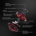 FLYNOVA Mini Drone for Kids Adults,Rechargeable UFO Flying Spinner with Lights,Birthday Party Cool Game,Indoor Outdoor Easy Operated Toys,Thanksgiving for Boys Girls Teens (Red)