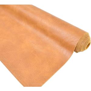 1 Yards 54" x 36" Distressed Bark Texture Soft Faux Leather Fabric Camel Brown Fake Leather Fabric Upholstery Vinyl for Sofa Chairs Car Seats Crafts,
Camel Brown