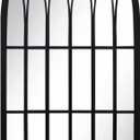Eastwell Decorative Wall Mirrors Arched Window Mirrors Large Metal Frame Mirrors for Living Room Bedroom Entryway Bathroom Vanity, Farmhouse & Mid-Century Wall DecorBlack, 43.319.7