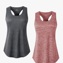 Athletic Yoga Tops for Women Racerback Running Tank Top Gym Exercise Shirts 3 Pack 1 pink 2 gray Size 4XL