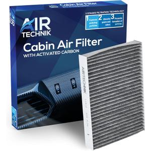 AirTechnik CF11810 Cabin Air Filter w/Activated Carbon | Replacement For Fiat 500L 14-20, 500X 16-23, Jeep Compass 17-25, Renegade 15-23, Alfa Romeo Tonale 24-25, Dodge Hornet 23-25 - 68338536AA