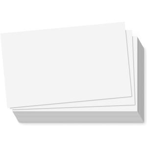 S&O 300gsm 3x5 Postcard Paper Cardstock (Both Sides Blank) For Art or Blank Note Sheets for Mailing. White Plain Greeting Slips, Index Note Printable Message Tags Set. Bulk Printed Letters, 100 Pack