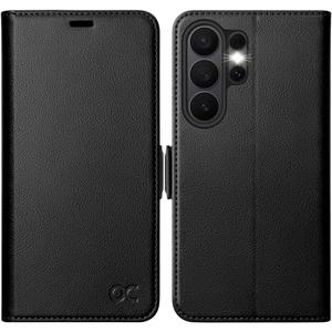 OCASE Compatible with Samsung Galaxy S26 Ultra Wallet Case, PU Leather Flip Folio Case with Card Holders RFID Blocking Kickstand [Shockproof TPU Inner Shell] Protective Phone Cover 2026, Litchi Black