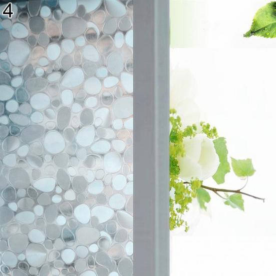 Window Privacy Film, Frosted Glass Window Clings, Static Cling UV Heat Blocking Door Stickers for Home Bathroom, Removable Indoor Decal Coverings Day and Night, Pure, 23.6 x 118.1 Inches