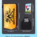 Grilling Smoker Apron & BBQ Blanket Accessories Gifts for Husband, Funny Christmas & Birthday Barbecue Accessories Tools Gifts for Men Who Have Everything (Black)