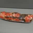 Ivydale Artificial Faux Mums Fall Flowers for Outdoor Outside Decoration, 2 PCS Fake Hanging Flowers Silk Morning Glory Plants with Eucalyptus for Home Garden Decor (Fall Orange+Light Orange)