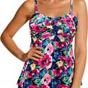 Century Star 2026 Modest Tankini Swimsuits for Women | Tummy Control Two Piece Bathing Suit | Tops with High Waisted Shorts, XL