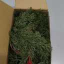 Prelit & Timer - 6 Ft Real Touch Christmas Cedar Garland with Lights, Lighted Christmas Garland for mantle Table Holiday, Soft Greenery Pine Cypress Garlands Pinecone Berry Battery Operated Xmas Decor