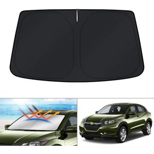KUST Windshield Sun Shade for Honda HR-V 2016 2017 2018 2019 2020 2021 2022 HRV Sunshade Window Sun Visor Protector Foldable Blocks UV Rays Keep Your Car Cooler KUST Windshield Sun Shade for Honda HR-V 2016 2017 2018 2019 2020 2021 2022 HRV Sunshade Window Sun Visor Protector Foldable Blocks UV Rays Keep Your Car Cooler