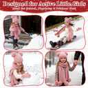 Kids Winter Gloves Hat Scarf for Girls,Ages 3-10 Kids Christmas Gifts,8 7 6 Years Old Girl Wool Beanie Gloves Hat Scarf (Pink)