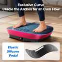 MERACH Vibration Plate Exercise Machine, Curved Vibration Plate for Lymphatic Drainage Weight Loss, Vibrating Plate with Real-Time Calorie Tracking on LED Display, Workout Equipment for Home Women Men