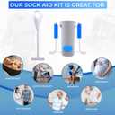Sock Aid Kit, Premium Sock Puller Aid for Removing Socks or Stockings, with a Super Flexible Sock Aid Device with Long Rope. The Perfect Set for Putting On and Removing Socks or Stockings.