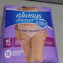Always Discreet Adult Incontinence Underwear for Women and Postpartum Underwear, Extra Large, Up to 100% Bladder Leak Protection, 15 Count