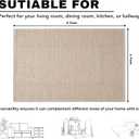 Craft Jute Cotton Matty Area Rug for Living Room 48x72 Inch - Natural - Machine Washable 4x6 Feet Rugs - 70% Jute and 30% Cotton
