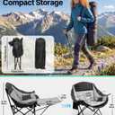 HOPERAN Oversized Camping Chair with Foot Rest, 500lbs Padded Lawn Chairs