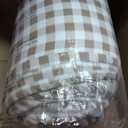 Bedsure King Comforter Set Brown Gingham, Soft Fall Bed 3 pcs 104"x90"