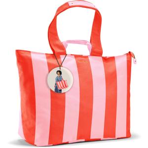 Fit & Fresh Large Beach Bag for Women - Extra Large Travel Tote With Pockets (Pink)