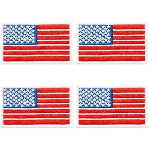2 x 4Pcs USA American Flag Patches, Hook and Loop Embroidered Armband Flag Tactical Patches for Backpacks Hat Clothing Jackets.