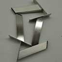 Set of 4 Stainless Steel Slanted Metal Sofa Legs  Rectangular Tube Design, Modern Furniture Legs, Durable and Sleek (4-7/8"H)