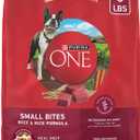 Purina ONE Small Bites Beef and Rice Formula Small High Protein Dry Dog Food Natural With Added Vitamins, Minerals and Nutrients - 8 lb. Bag (8 Pound (Pack of 1)) BB: MAR2026