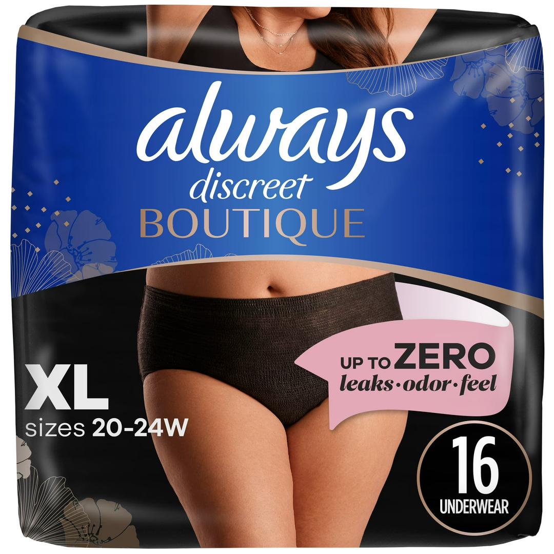 16 Count Always Underwear XL