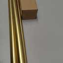 1-1/8 Inch Diameter Gold Curtain Rods with Knurl-look Finial, 72-144'' Telescoping Double Curtain Rods for window width 68-140 inch, 1 pack