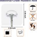 150 Pack Adhesive Hooks Wall Hooks 24lb(Max) Self Adhesive Hooks Heavy Duty,Transparent Reusable Adhesive Wall Hooks for Hanging for Kitchens, Bathroom, Office