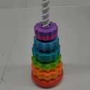 Baby Spinning Stacking Toys for Toddlers 1-3, Rainbow Ring Stacker Montessori Toys for Babies 6-12 Months, 1 2 3 One Year Old Girl Boy Christmas Birthday Gifts, Autism Sensory Learning Toy
