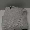CIDER High Neck Solid Knitted Long Sleeve Crop Sweater Curve & Plus, Grey XL