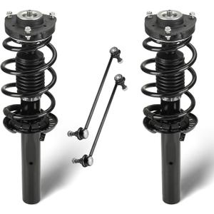 Front Struts Assembly Fit for Volkswagen Jetta 05-17, 09-16 for CC, 06-16 for Passat, 10-14 for Golf, 2012-2017 for Beetle, 06-13 for AUDI A3 Quattro, Shock Absorber & Sway Bars End Links (4Pcs)