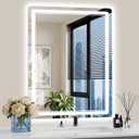 30"x36" LED Bathroom Mirror with Lights, Backlit + Front Lit, Anti-Fog, Lighted Bathroom Mirror for Wall, HD Shatterproof Tempered Glass, Dimmable, Memory Function (Horizontal/Vertical)