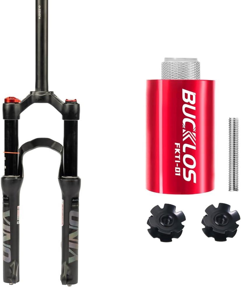BUCKLOS 24 inch Straight MTB Air Suspension Fork & Bike Fork Star Nut Setting Install Tool with Star Nuts Introductory Version