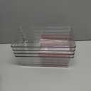 Qilinba 8 PACK Drawer Organizer Bins Bathroom Deep Drawer Silverware Organizers Clear Stackable Storage Bins for Vanity, Pantry, Office, Cabinet, Kitchen Counter Organization and Storage