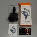 GUSGU 100W Retractable, 4-in-1 Fast Car Phone Charger Featuring a 2.6ft Retractable Cord, with Lightning and USB-C Cable Car Charger Adapters, Compatible All Other Phone Models (Silver)