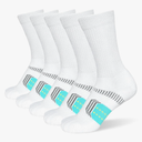 Women's Cushioned Athletic Running Crew Socks Breathable Wicking Comfort Hiking Socks 5 Pairs, Size 6-9