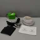 AgiiMan Pool Cover Pump Above Ground - 850 GPH Submersible Water Pump for Pool Draining, Portable Small Sump Pumps with 16' Drainage Hose and 25' Power Cord, 3 Adapters, Green