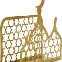 Eid Mubarak Decorations,Ramadan Kareem Paper Towel Holder Metal Paper Napkin Tissue Table Decor for Ramadan Gifts
