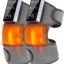 YAZHI Cordless Knee Massager for Pain Relief  Electric Heated Knee Brace, 5 Heat Levels & 3 Massage Modes, Gifts for Men and Women 2pack