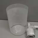 DLLT Floor Lamp Tall for Room: White Standing Lamp with Frosted Glass Lampshade for Living Room - Modern Bright Lamp for Bedroom - Industrial Corner Floor Lamps for Office 8W Led Bulb Included, White+Frosted Glass Shade