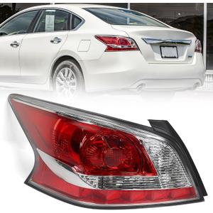 Huray Left Halogen Tail Light Fit for Nissan Altima 2013 2014 2015 LH Taillight Tail lamp Rear Brake Lamp Assembly Replacement Accessory Replacement for NI2800195 (Driver Side)