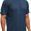 CRZ YOGA Mens Lightweight Athletic T-Shirts Moisture Wicking Running Workout Shirt Short Sleeve Gym Tops (X-Large, Nautical Navy Blue)
